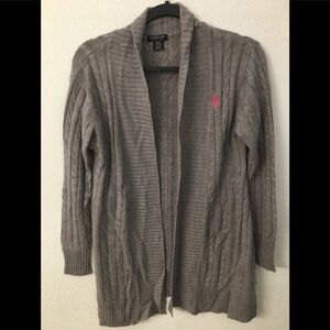 U.S Polo Assn  cable knit sweater cardigan 14/16